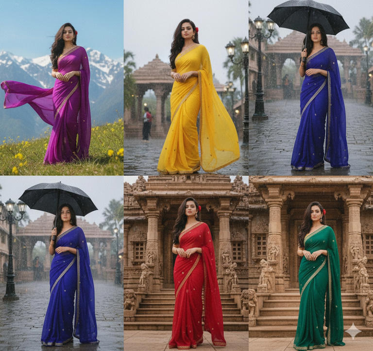Several Instagram users are sharing their vintage saree looks created using Gemini AI.